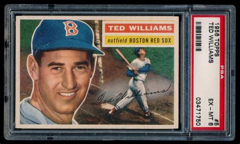 Maybe you would like to learn more about one of these? 1956 Topps #5 Ted Williams (PSA 6) at PristineAuction.com $1 | Ted williams, Baseball cards ...