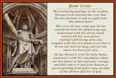 Your Cross Prayer Cardsm St John Neumann Parish Bryn Mawr Pa