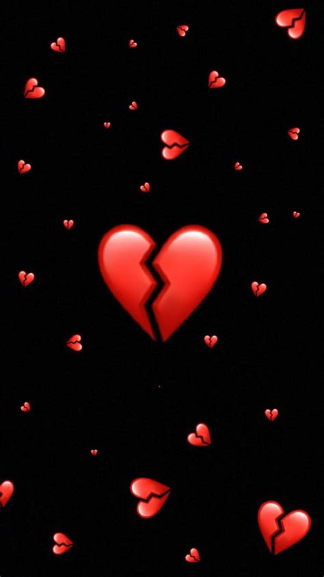 Use it when you ❤️️ love someone's outfit: #Hintergrund #Broken #Heart #BrokenHeart #Red | Cute emoji ...