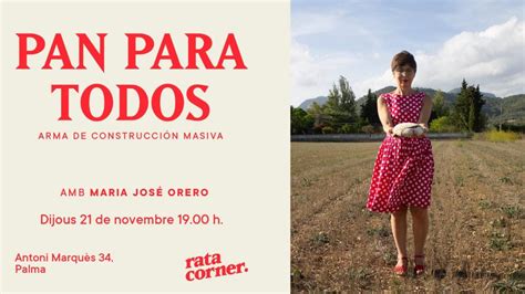 María José Orero Reflexiona En Rata Corner Sobre El Hambre En El Mundo Otros Eventos