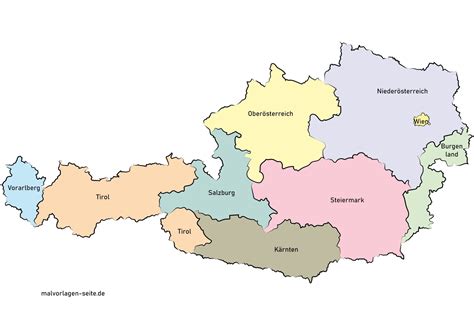 Tolle Österreich Landkarte Der Bundesländer Und Hauptstädte