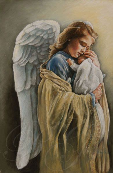 Sweet Angels Looking Over Babies Angel Art Angel Pictures Artist