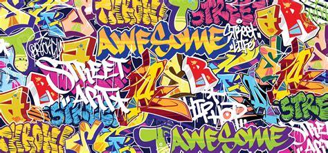 Colorful Graffiti Wall Art Background Street Art Hip Hop Urban Vector