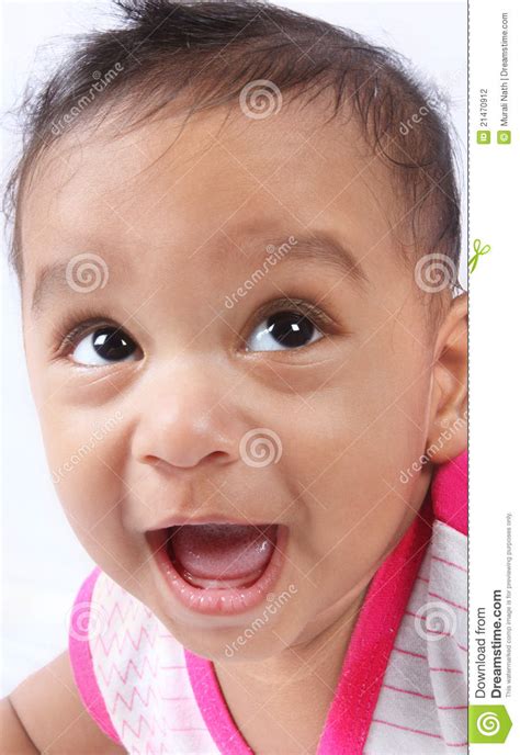 Laughing Indian Cute Baby Stock Photo Image Of Innocent