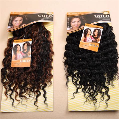 1pc free shipping noble gold crystal curly synthetic hair extensions premium quality hair