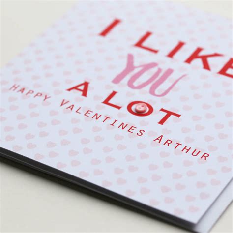 I Like You A Lot Greeting Card By Buttongirl Designs