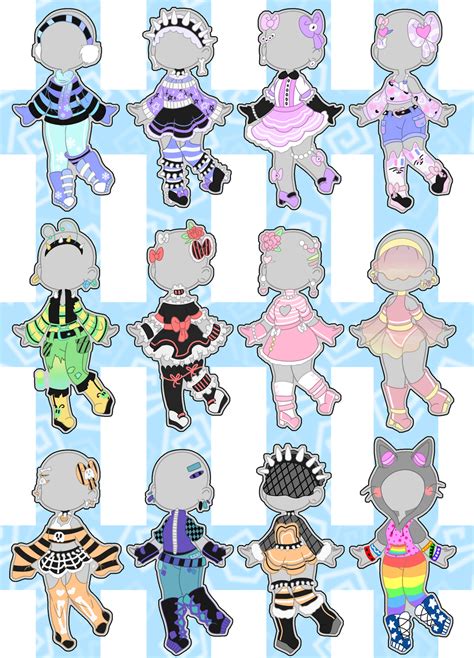 Outfit Adopts Closed By Horror Star On Deviantart Cute Drawings
