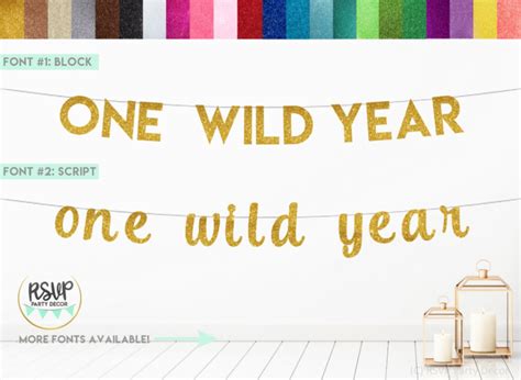 One Wild Year Banner Wild One Sign Wild One Party Decor Etsy