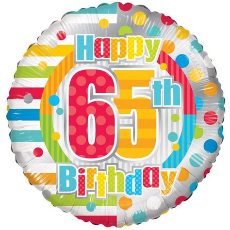 Radiant Happy 65th Birthday Balloon Easy Florist Supplies