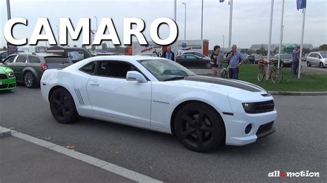 Nice White Black Striped Chevrolet Camaro Leaving American Power