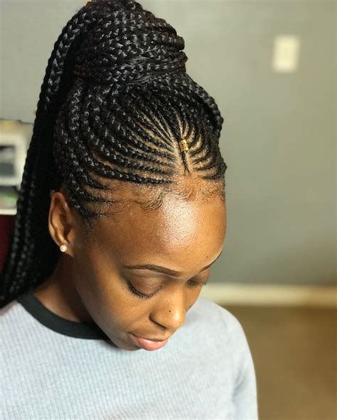 This ghana braids style shows that simple can be very classy. Latest Ghana Weaving Shuku Styles 2019 (With images ...