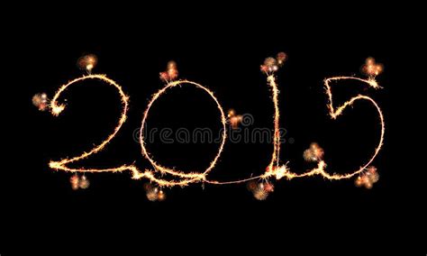 Happy New Year 2015 Made A Sparkler Stock Image Image Of Colorful