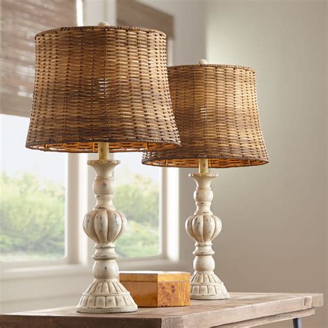 John Timberland Trinidad Country Cottage Table Lamps High Set