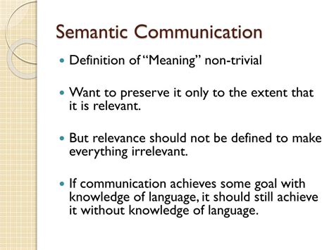 Ppt Semantic Communication Powerpoint Presentation Free Download