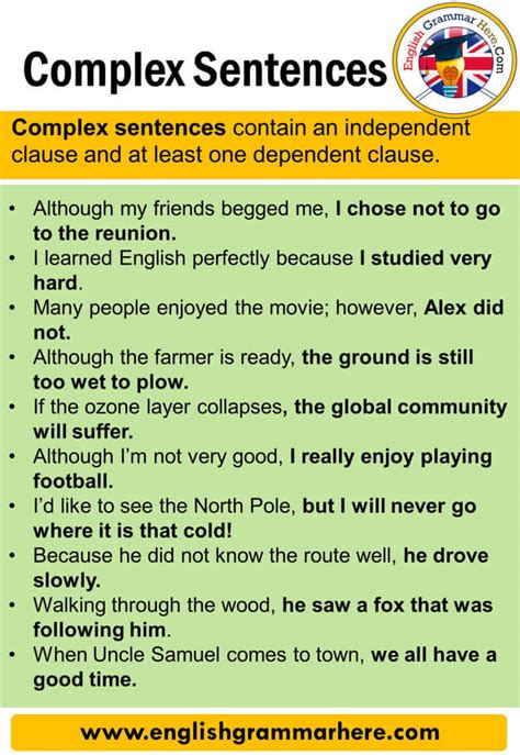 Example Of Complex Sentence Structure Slideshare