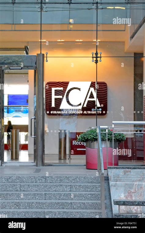 Financial Conduct Authority Fca London Offices Entrance To Canary Wharf