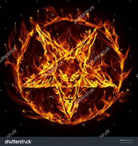 Satanic Fire Pentagram Satan Pentagram Satanic Star