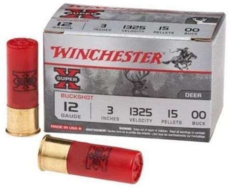winchester super x buckshot 12 gauge 3 00 buckshot magnum load 15 pellets 1210 fps
