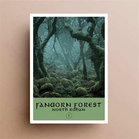 Fangorn Forest Lord Of The Rings Poster Jrr Tolkien Rohan Lotr Etsy