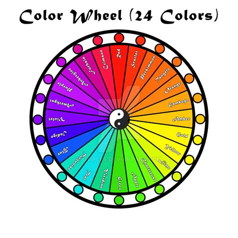 The Color Wheel 24 Colors Rgb By Otipeps On Deviantart