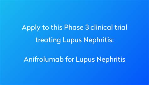 Anifrolumab For Lupus Nephritis Clinical Trial 2024 Power