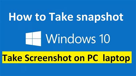 Take Screenshot On Windows 10 Pc Or Laptop Howtosolveit Youtube