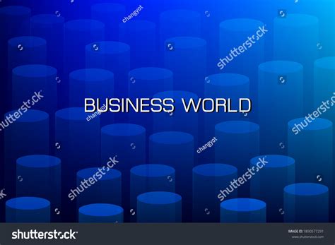 Business Hierarchical Structure Picture Blue Ellipse Stock Vector