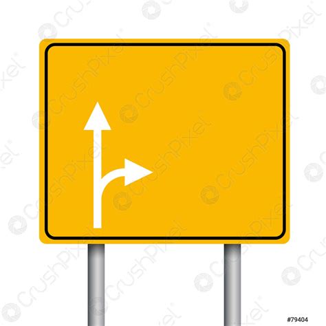 Empty Yellow Road Signs Stock Vector Crushpixel