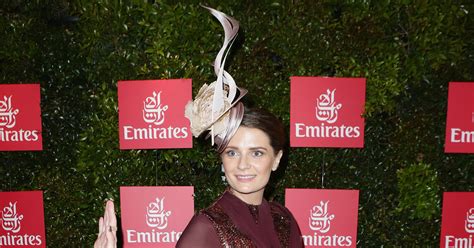 Mischa Barton Shows Off Fancy Hat At Melbourne Cup