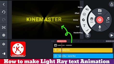 How To Make Light Ray Text Animation In Kinemaster In Urdu And Hindi