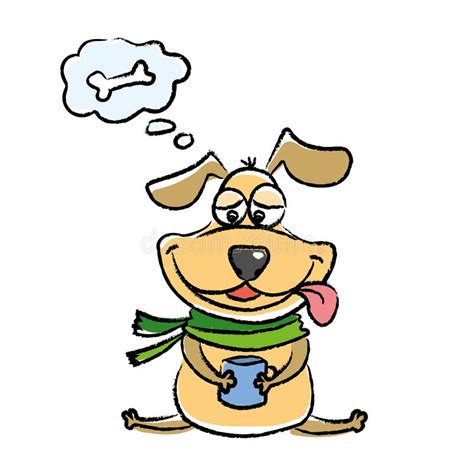 Crazy Dog Cartoon Vector Illustration Isolated Stock Vector