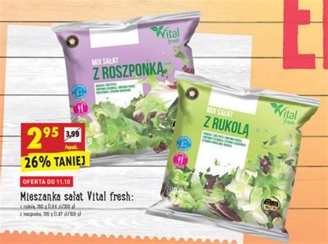 Archiwum Mieszanka Sałat Vital Fresh Biedronka 05 10 2017 11 10 2017 Promocenypl