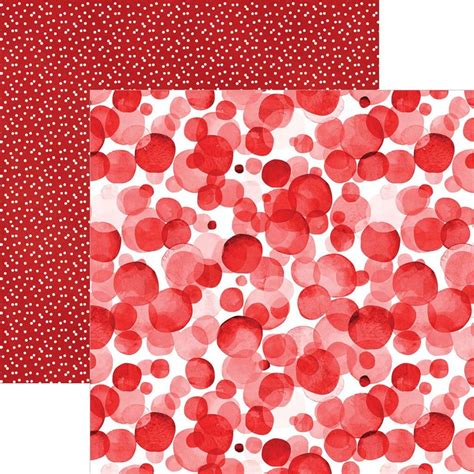 Scrapbook Paper Red Watercolor Polka Dots Paper House