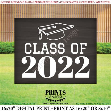 Class Of 2022 Sign High School Graduation In 2022 Printable Etsy