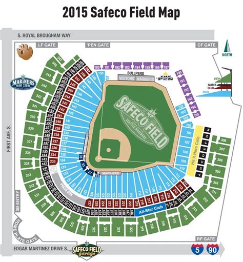 Seating Chart Safeco Field Mariners Game Tickets