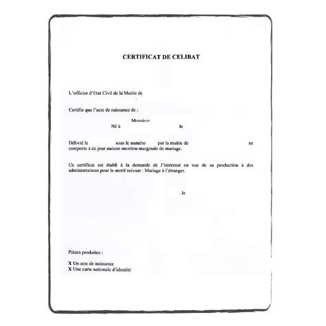certificat de célibat traduction assermentée légale