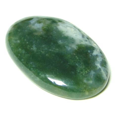 Green Moss Agate Oval Cabochon | Nature's Crest