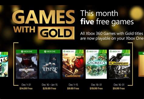 Xbox Live Games With Gold Announced For December 2015 Video Geeky