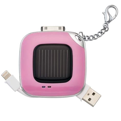 Mixbin Solar Iphone Charger With Keychain Retail Packaging Lavender