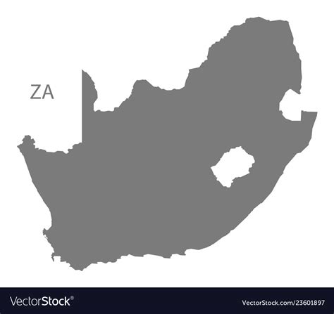 South Africa Map Grey Royalty Free Vector Image