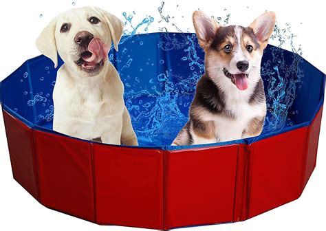 Foldable Pet Swimming Pool Red Portable Pet Pools Foldable Dog Pool