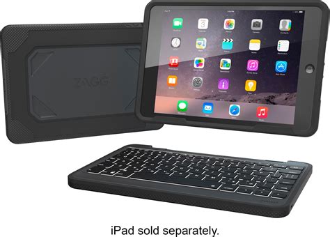 Best Buy Zagg Rugged Book Keyboard Folio Case For Apple Ipad Mini