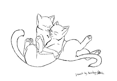 Favorite add to one line art couple. Cat Couple Lineart--NEW VERSION ADDED by Reichlyn on ...