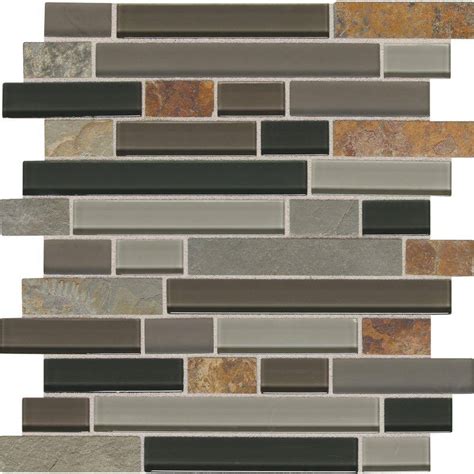 Daltile Slate Radiance Flint 11 34 In X 12 12 In X 8 Mm Glass And