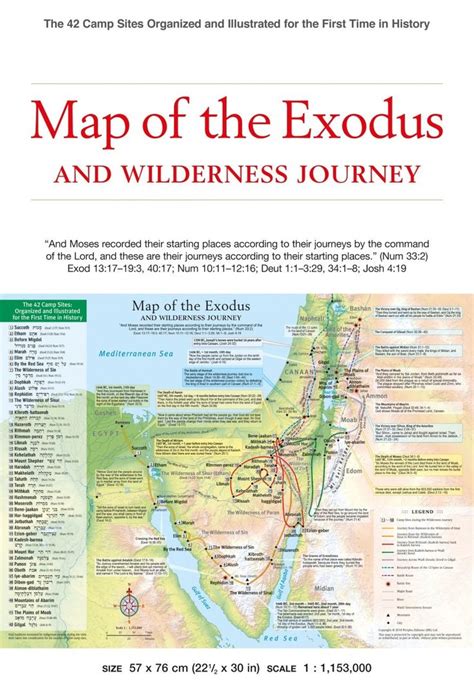 Map Of The Exodus And Wilderness Journey Bible Study Scripture