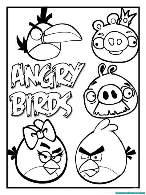 Mewarnai 15 Gambar Angry Birds Mewarnai Gambar