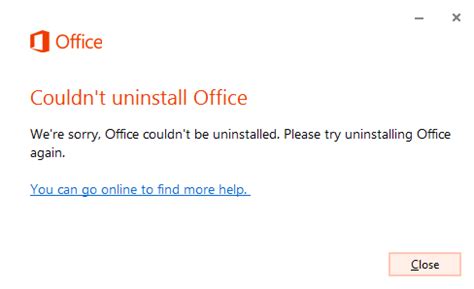 Error Messages When You Try To Uninstall Microsoft Office Microsoft Apps Microsoft