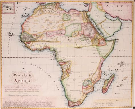 Antique Map Of Africa Original Engraving Old Print 19th