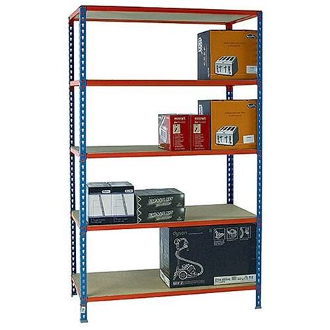 Standard Duty Painted Orange Shelf Unit Blue W1200xd600xh2000mm 378986