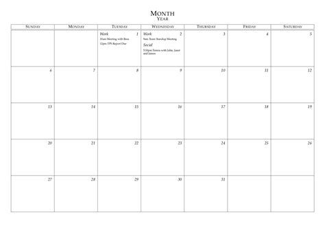 Universal Monthly Calendar I Can Edit Get Your Calendar Printable